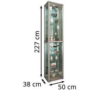 Produktbild für Glasvitrine VCM Kavisa XXL, stehend