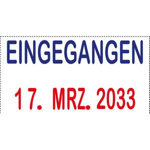 Produktbild für Datumstempel Trodat Printy 4850/L1, rot/blau, selbstfärbend