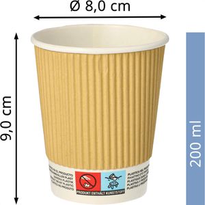 Produktbild für Trinkbecher Papstar 86270 Ripple Wall pure