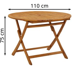 Produktbild für Gartentisch vidaXL 316844, Akazienholz