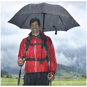 Produktbild für Regenschirm Euroschirm Swing handsfree, schwarz, sturmfest