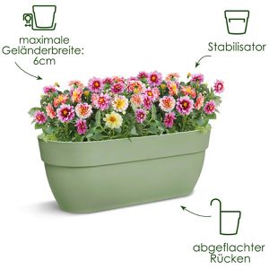 Produktbild für Blumenkasten elho Vibia Campana Easy Hanger Large, grün