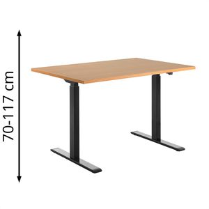 Schreibtisch Topstar E-Table, buche / schwarz