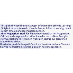 Produktbild für Magnesium Abtei Stark für die Nacht, 30 Tabletten