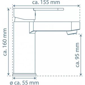 Produktbild für Waschtischarmatur Schütte Elephant, schwarz matt