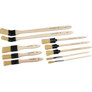 Böttcher-AG Malerpinsel Set, 10-teilig, verschiedene Pinselarten mit Synthetikborsten