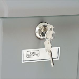Produktbild für Briefkasten Burg-Wächter Olymp 916 Si, silber, aus Stahl