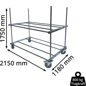 Produktbild für Reifenwagen Bertele Gigant XL, Metall, silber, für 32 Reifen