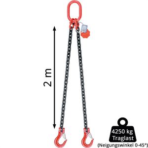 Produktbild für Kettengehänge SEWOTA Traglast 4,25 t, 2-Strang