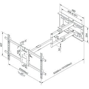 Produktbild für TV-Wandhalterung myWall H27-1XL, bis 35 kg