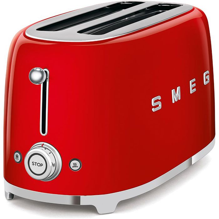 Smeg Toaster TSF02RDEU 50er Retro Böttcher 4 1500 Edelstahl, Style, rot Scheiben, Watt, – AG