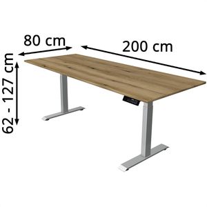 Produktbild für Schreibtisch Kerkmann Move 1 stable, asteiche / silber