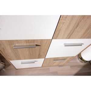 Produktbild für Kommode Inter-Link 19300340, sonoma eiche / weiß