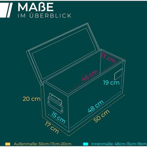 Produktbild für Deichselbox CargoVA Gr. S, aus Aluminium Riffelblech