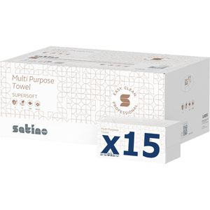 Papierhandtücher Satino Mehrzwecktuch 275970, Box, 2-lagig