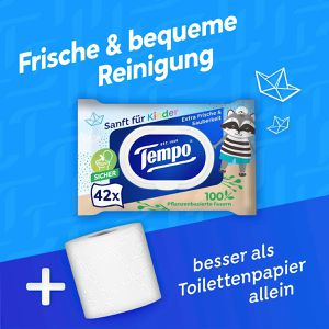 Produktbild für Feuchtes-Toilettenpapier Tempo Sanft für Kinder