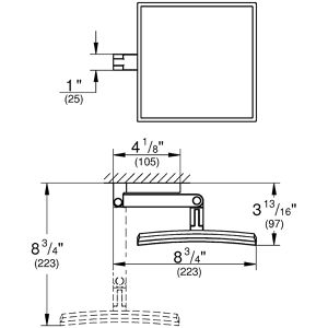 Produktbild für Kosmetikspiegel GROHE Selection Cube 40808000, 20 x 20 cm