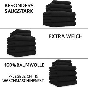 Produktbild für Handtuch Betz Premium Set, schwarz, 470 g/m²