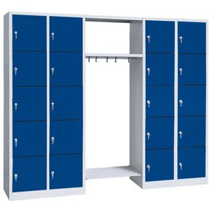 Produktbild für Schließfachschrank Lüllmann 525551, blau