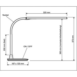 Produktbild für Schreibtischlampe Maul Maulpirro, schwarz, LED, dimmbar
