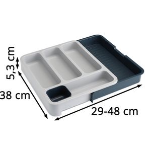 Produktbild für Besteckkasten JosephJoseph Drawer Store, grau, aus Kunststoff