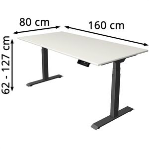 Produktbild für Schreibtisch Kerkmann Move 1 stable, weiß / anthrazit