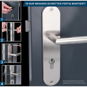 Produktbild für Drückergarnitur Alpertec Conte PZ