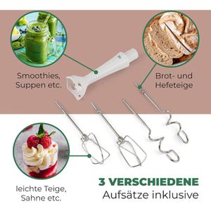 Produktbild für Handmixer Clatronic HM 3524, weiß, 5 Geschwindigkeiten