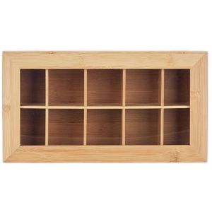 Produktbild für Teebox Relaxdays 10022182, für Teebeutel, natur, aus Bambus