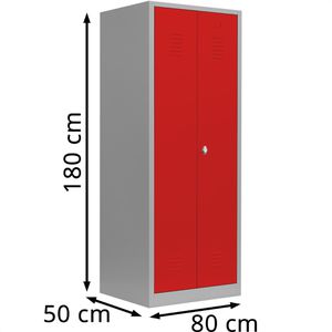 Produktbild für Spind Lüllmann 515424, Doppelspind, rot