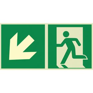 Hinweisschild Abtec ISO 7010 E001+E006, Aluminium
