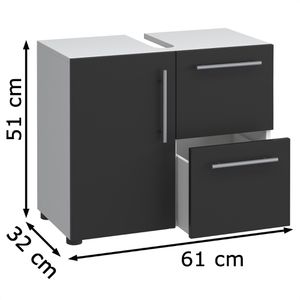 Produktbild für Waschbeckenunterschrank VCM Flandu 913679, stehend