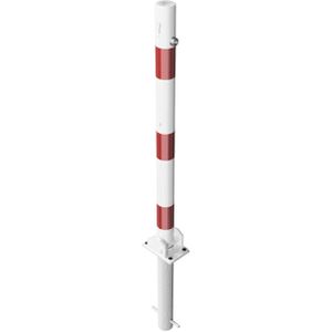 Produktbild für Absperrpfosten Schake 460UZHB+2, 2 Ösen, rot/weiß, aus Metall