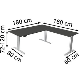 Produktbild für Schreibtisch Kerkmann Move 3 Tube, anthrazit / silber