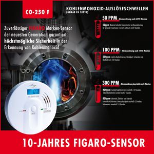 Produktbild für CO-Melder Protector CO-250 F, mit Batterie