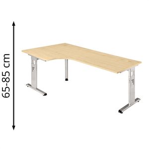 Schreibtisch Hammerbacher O-Serie, ahorn / silber