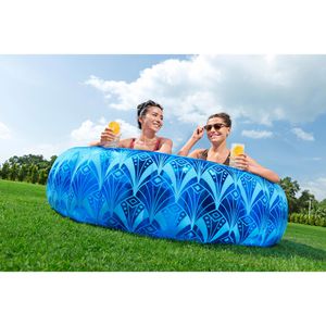 Produktbild für Aufstellpool Bestway 54479 Family Pool Bohème blau, rund