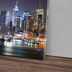 Produktbild für Wandbild Sinus-Art New York bei Nacht