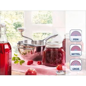 Produktbild für Passiermühle Leifheit 23080, manuell, silber, Ø 20 cm