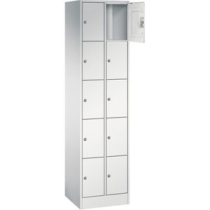 Schließfachschrank CP-Möbel Serie 8070, lichtgrau