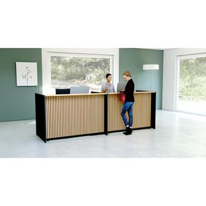 Produktbild für Empfangstheke Kerkmann Marino, gerade, eiche / anthrazit