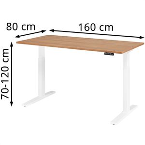 Produktbild für Schreibtisch Hammerbacher XMKA 16, nussbaum/weiß
