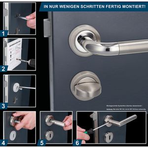 Produktbild für Drückergarnitur Alpertec Fair VI-R WC