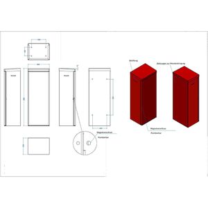 Produktbild für Feuerlöscherschrank Krone mit Magnetverschluss