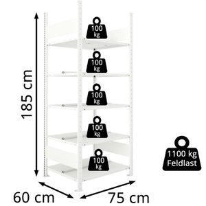 Produktbild für Aktenregal META-Regalbau S3 Büro Compact, 133400, aus Metall
