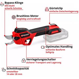 Produktbild für Astschere Einhell-Professional GP-LS 18/28 Li BL-Solo, Akku
