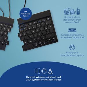 Produktbild für Tastatur R-Go Split Break Ergonomic Keyboard