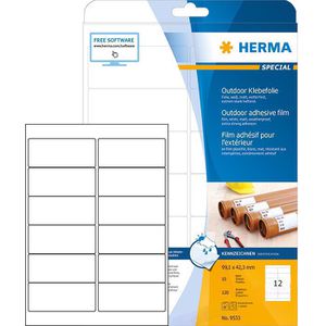 Folienetiketten Herma 9533 Outdoor, weiß matt