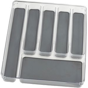 Produktbild für Besteckkasten Wenko Anti-Rutsch, transparent/grau, Kunststoff