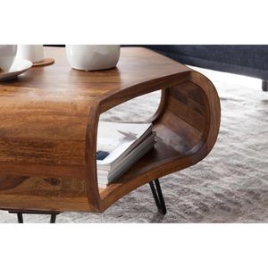Produktbild für Couchtisch Wohnling WL5603, aus Massivholz, sheesham